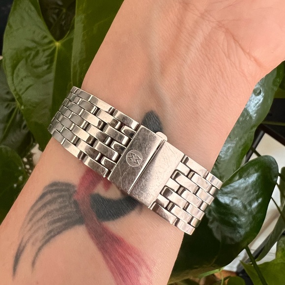 MICHELE Deco Chronograph Diamond Watch with Stainless Steel Bracelet - Picture 10 of 15